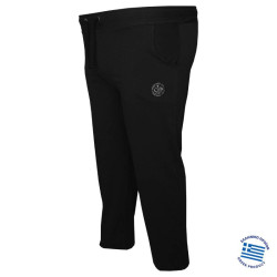Καλοκαιρινό jersey παντελόνι φόρμας με Patch,της Leo Collection - Black Καλοκαιρινό jersey παντελόνι φόρμας με Patch,της Leo Collection - Black
