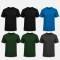 6Pack T-shirt Προσφορά 3+3 - 2Black,2Forest Green,Charcoal,Blue sax