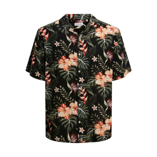 Jeff Resort Floral Shirt by Jack & Jones - Black Jeff Resort Floral Shirt by Jack & Jones - Black