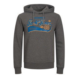Jack & Jones Elogo Sweat Hoodie με μεταξοτυπία - ΓΚΡΙ