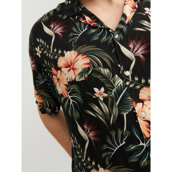 Jeff Resort Floral Shirt by Jack & Jones - Black Jeff Resort Floral Shirt by Jack & Jones - Black