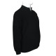 Βαμβακερή μπλούζα Polo wool feel της Leo Collection, με τσέπη στο στήθος - Black