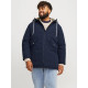 Jack & Jones Loop Parka Jacket - Navy Blazer Jack & Jones Loop Parka Jacket - Navy Blazer