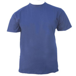 T-shirt βαμβακερό μονόχρωμο με διακριτικό κέντημα - Dark Blue T-shirt βαμβακερό μονόχρωμο με διακριτικό κέντημα - Dark Blue