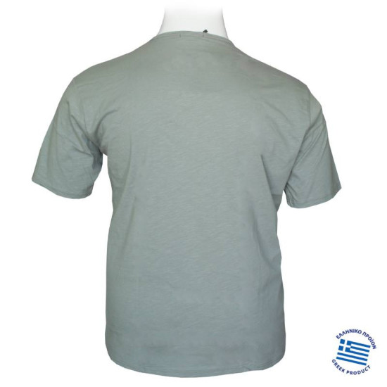 Βαμβακερό t-shirt φλάμα μονόχρωμο τύπου button ve,by LTG - Pistachio Βαμβακερό t-shirt φλάμα μονόχρωμο τύπου button ve,by LTG - Pistachio