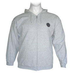 Ζακέτα φούτερ δίκλωνη με κουκούλα και patch - Light Grey Ζακέτα φούτερ δίκλωνη με κουκούλα και patch - Light Grey