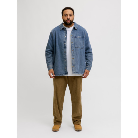 Overshirt denim πουκάμισο με επένδυση,
