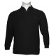 Βαμβακερό polo wool feel με τσέπη στο στήθος - Black Βαμβακερό polo wool feel με τσέπη στο στήθος - Black
