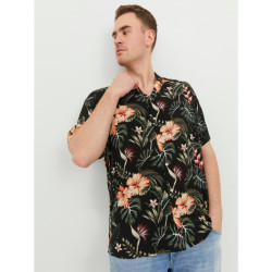 Jeff Resort Floral Shirt by Jack & Jones - Black Jeff Resort Floral Shirt by Jack & Jones - Black