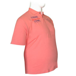 Polo pique βαμβακερό με μεταξοτυπία - Burned Orange Polo pique βαμβακερό με μεταξοτυπία - Burned Orange