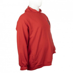 Hoodie φούτερ kingsize με κεντητές λεπτομέρειες - Red Hoodie φούτερ kingsize με κεντητές λεπτομέρειες - Red