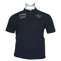 Polo pique βαμβακερό με μεταξοτυπία - Dark Blue Polo pique βαμβακερό με μεταξοτυπία - Dark Blue