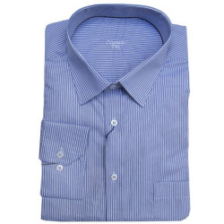 Πουκάμισο ριγέ με τσέπη μακρυμάνικο - Navy Blue / White Πουκάμισο ριγέ με τσέπη μακρυμάνικο - Navy Blue / White