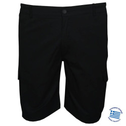 Βερμούδα ελαστική cargo με λάστιχο στο πλάι by L.T.G collection - Black Βερμούδα ελαστική cargo με λάστιχο στο πλάι by L.T.G collection - Black
